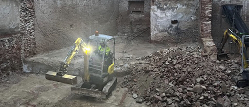 demolición en calle goya